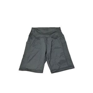 KKB-High Waisted Biker Shorts Women Workout Athletic Yoga Leggings Pockets Sz M